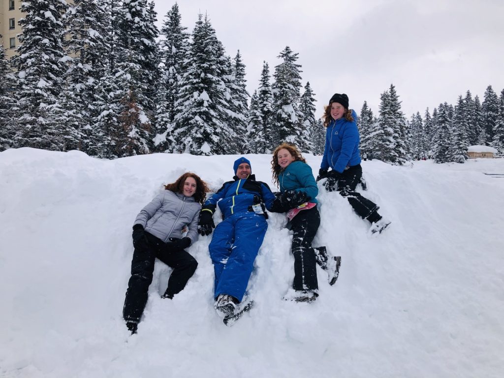 snowshoeing with kids at 4000 feet