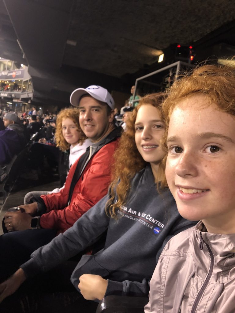 Family in Baseball Game Chicago